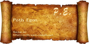 Poth Egon névjegykártya